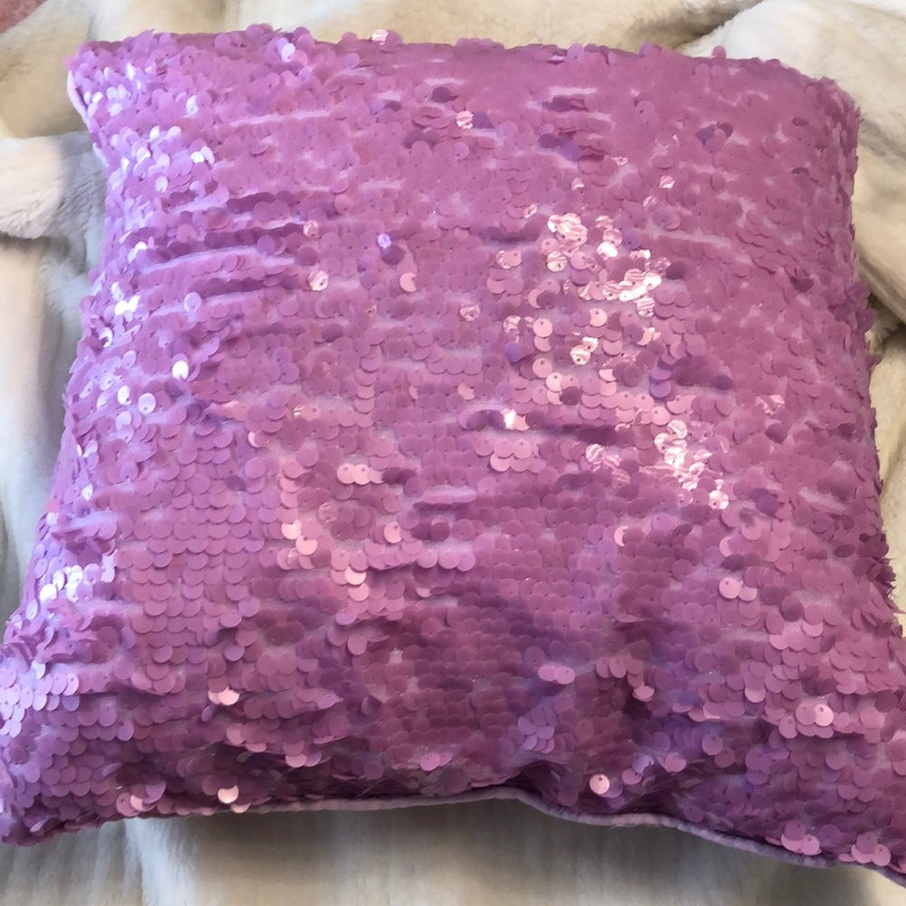 Purple with Sequins decorative pillow💜💜💜